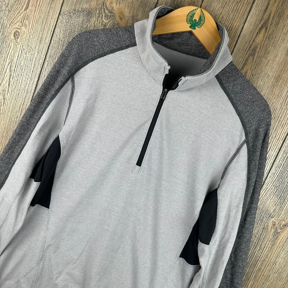 lululemon athletica Gray and Black Quarter-Zip Sweatshirt